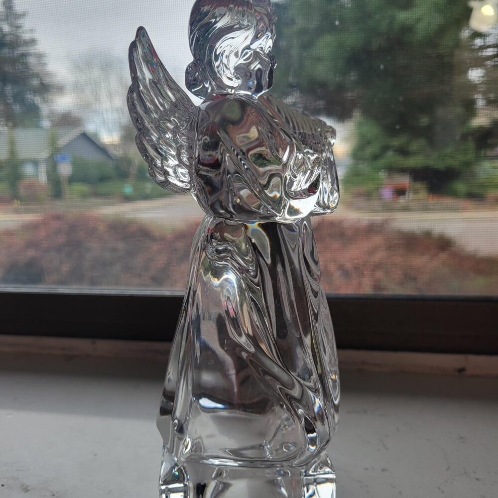 Mikasa Vintage Crystal Angel Figurine from the Herald Collection